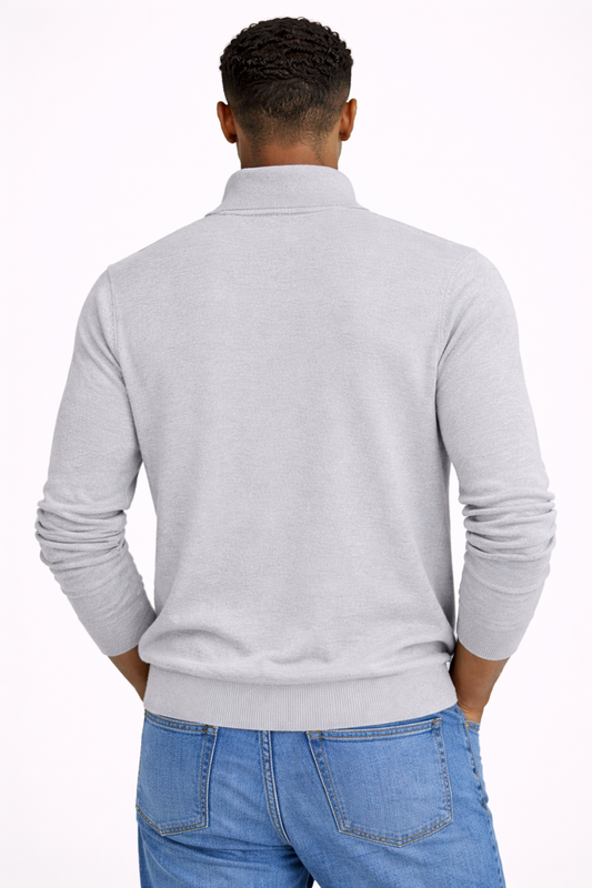 VIENNA POLO — Long Sleeve Knit Polo with Button Placket