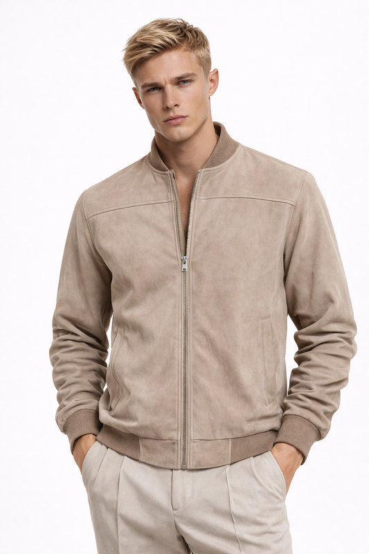 DUBLIN SUEDE — Zip-Up Suede Casual Jacket