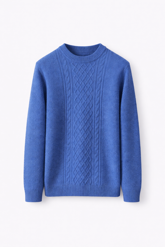 DUBLIN CABLE KNIT — Thickened Cable-Knit Crewneck Sweater