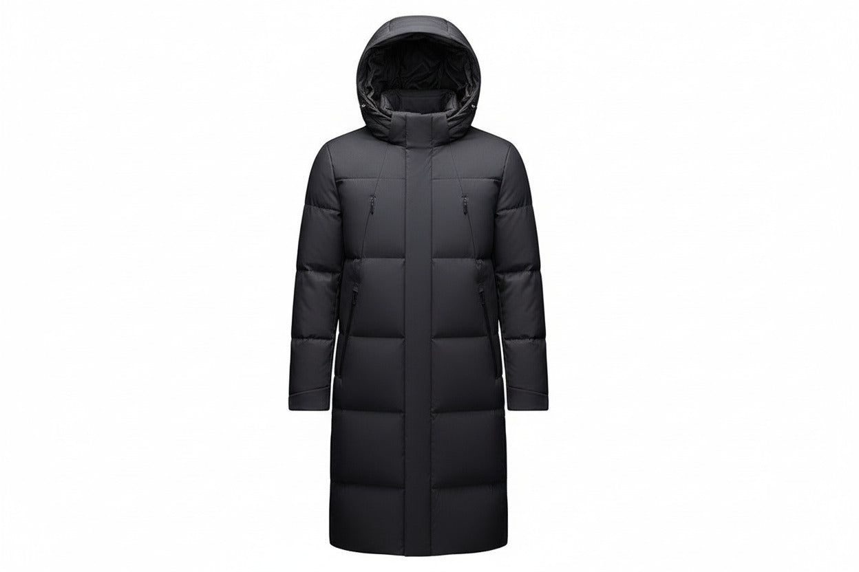 HELSINKI LONGLINE — Premium Duck Down Parka with Detachable Hood
