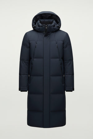 HELSINKI LONGLINE — Premium Duck Down Parka with Detachable Hood