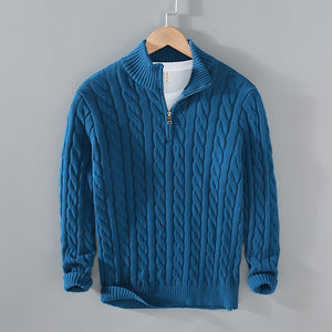 Samuel Cable Knit Half-Zip Sweater