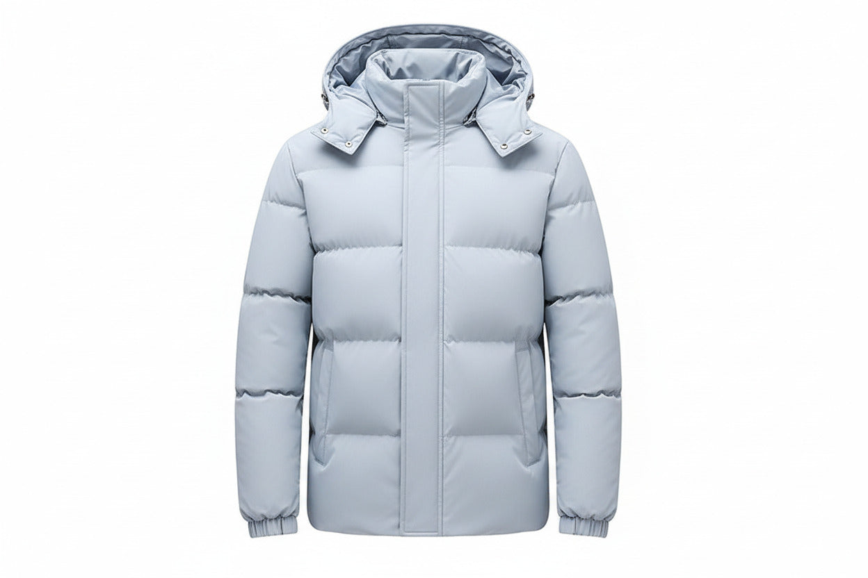 MOSCOW BOMBER — Stand-Collar Puffer Jacket with Fleece Lining