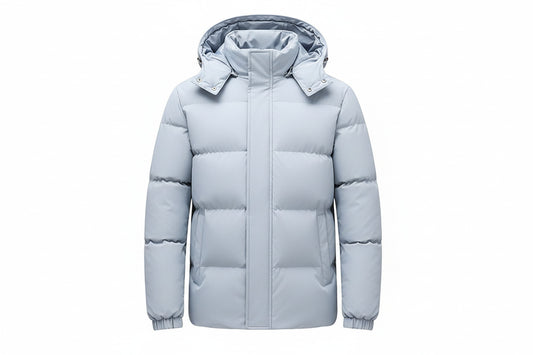 MOSCOW BOMBER — Stand-Collar Puffer Jacket with Fleece Lining