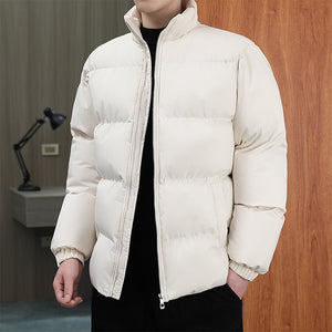 MOSCOW BOMBER — Stand-Collar Puffer Jacket with Fleece Lining