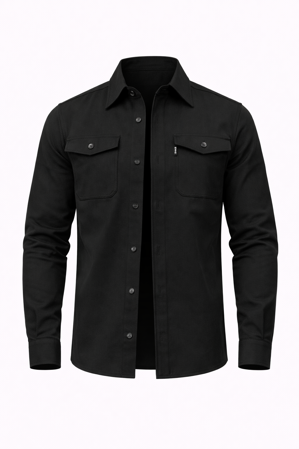 TOKYO UTILITY — Double-Pocket Cargo Shirt with Clean Lines