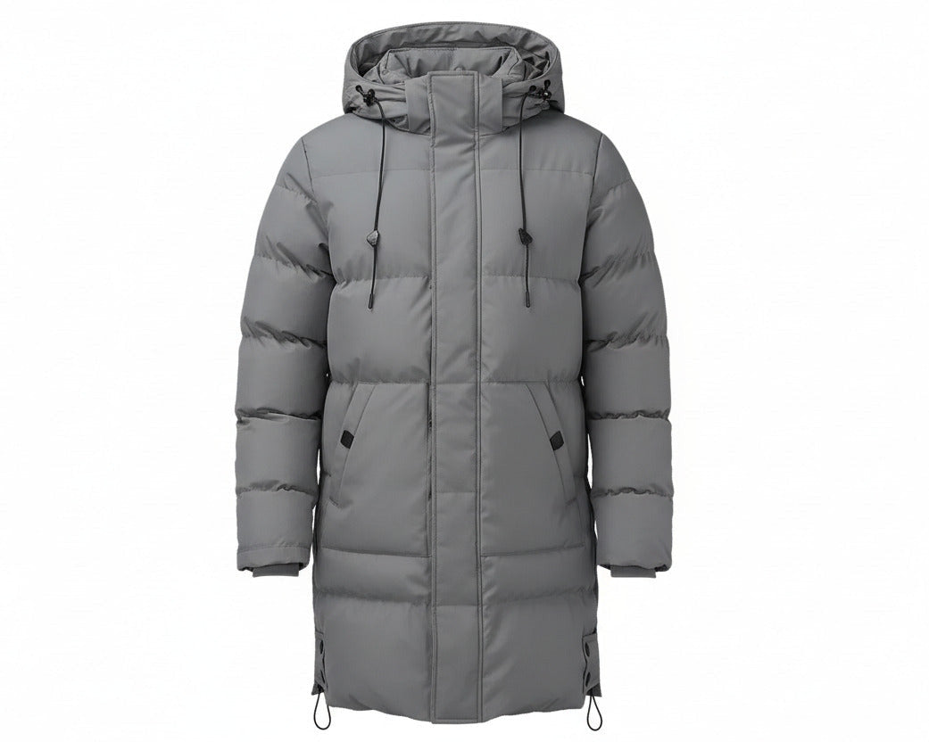 MONTREAL PARKA — Long Hooded Down Jacket with Multi-Pocket Design