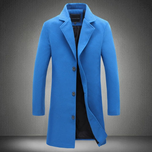 LONDON TRENCH — Single-Breasted Wool-Blend Coat with Notch Lapels