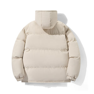 REYKJAVIK PUFFER — Oversized Hooded Down Jacket with Ribbed Cuffs