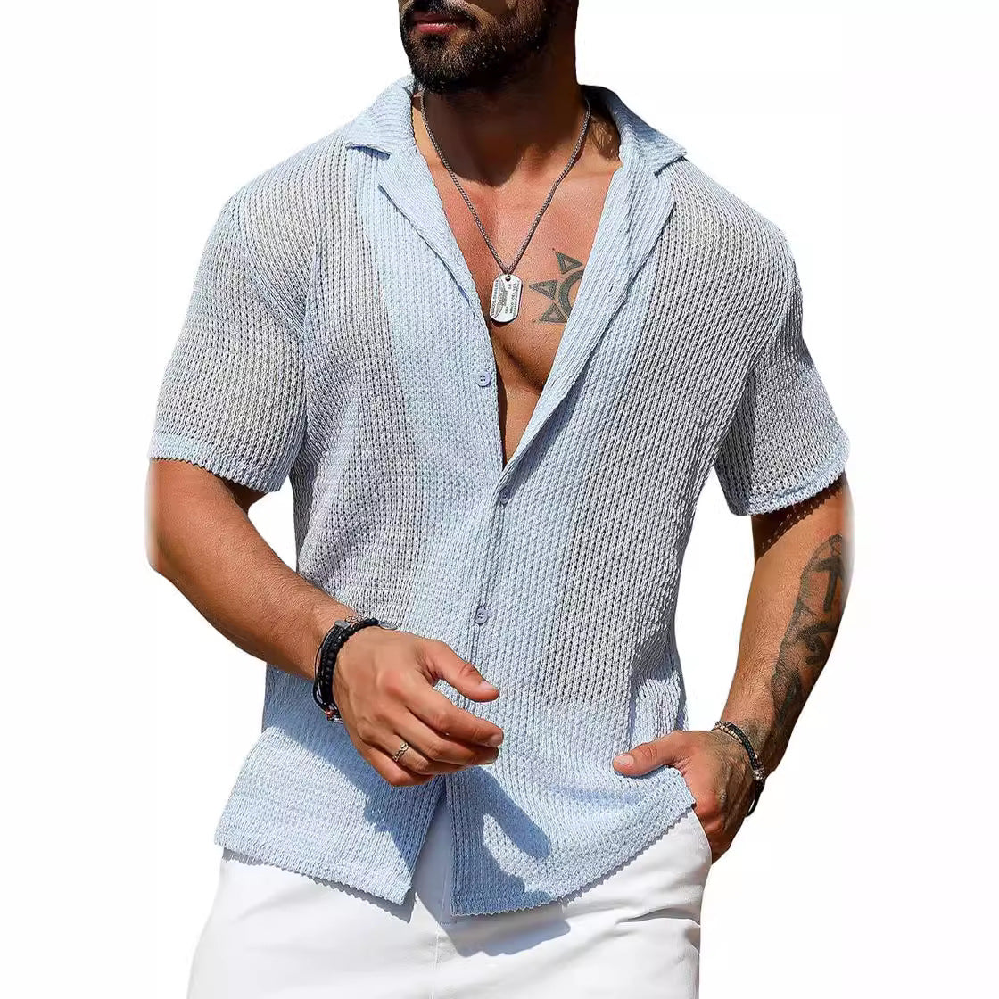 Textured Knit Resort Shirt