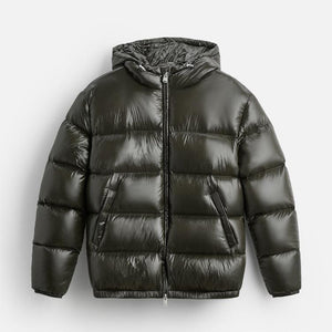 DALLAS VEST — Oversized Hooded Puffer Vest with Quilted Construction