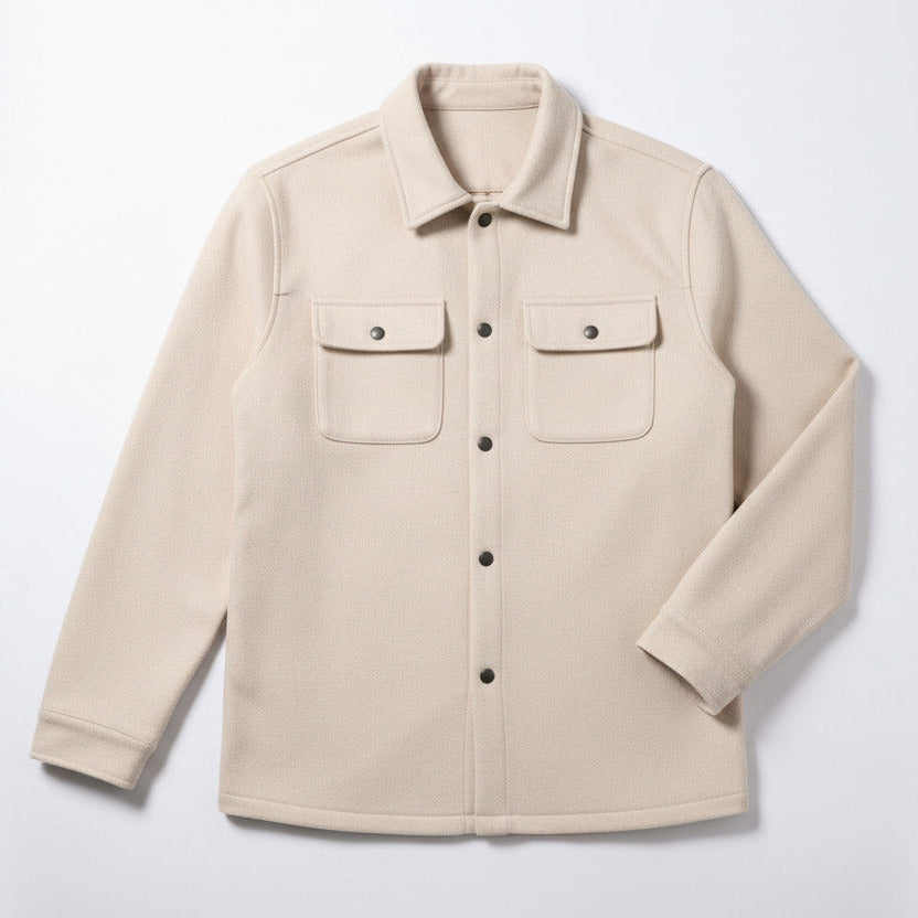 ZURICH OVERSHIRT — Wool-Blend Shirt Jacket with Dual Chest Pockets