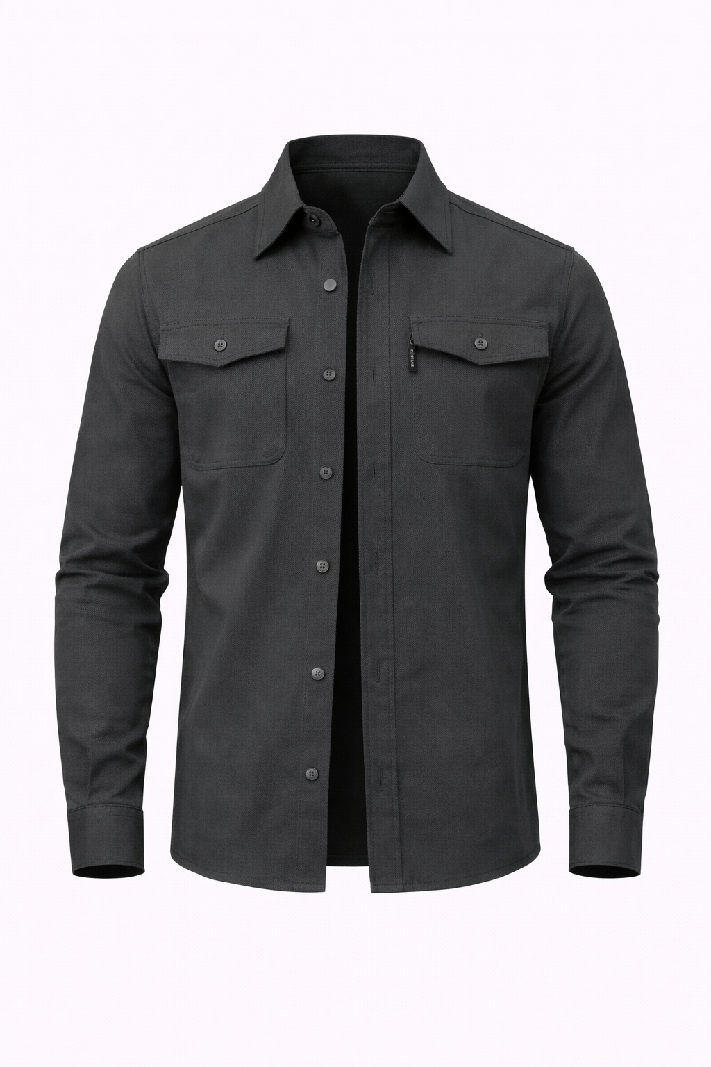 TOKYO UTILITY — Double-Pocket Cargo Shirt with Clean Lines