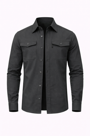 TOKYO UTILITY — Double-Pocket Cargo Shirt with Clean Lines