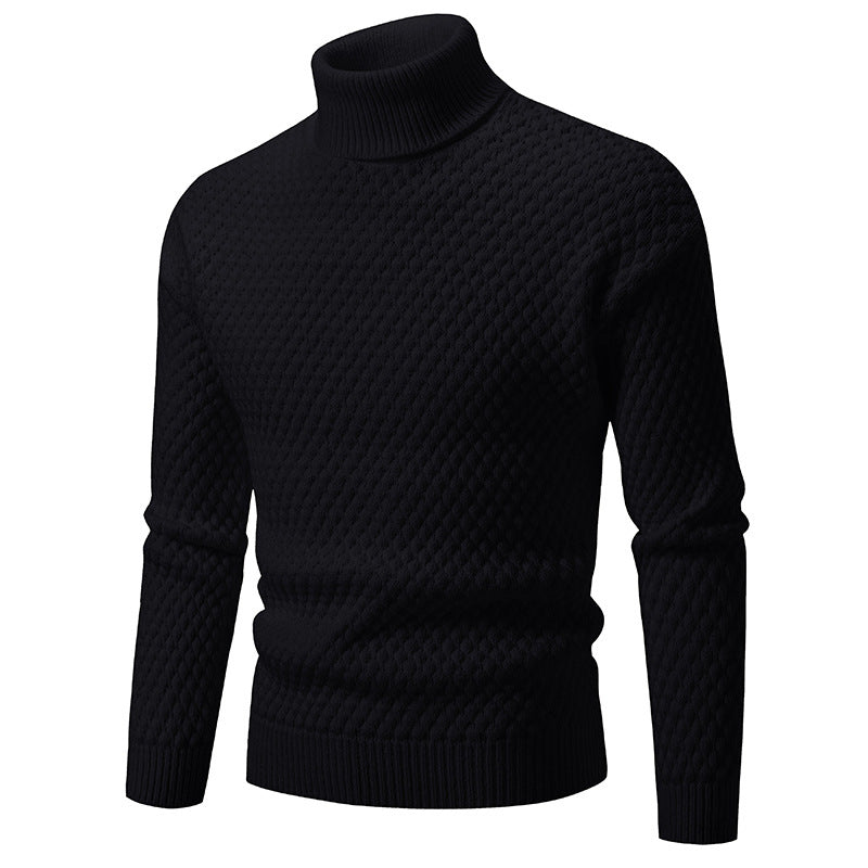 OSLO TURTLENECK — Textured Knit Turtleneck Sweater
