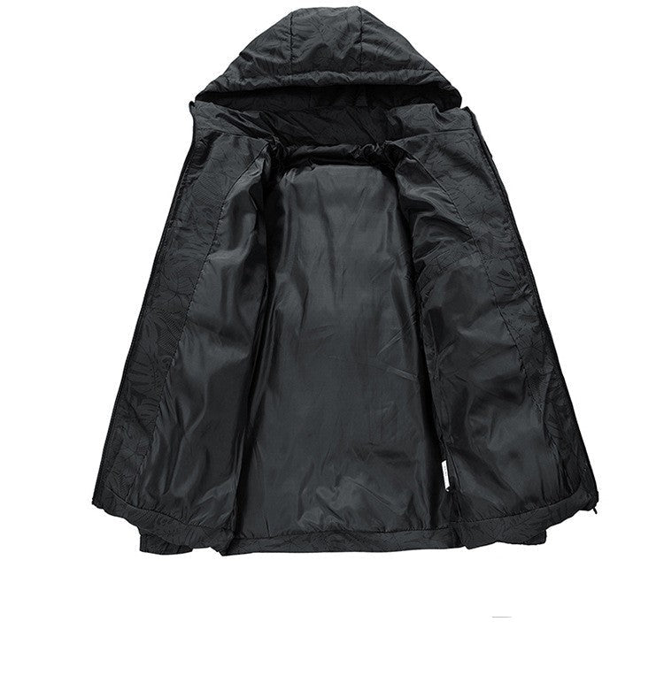 ZURICH BOMBER — Oversized Hooded Puffer with Botanical Print