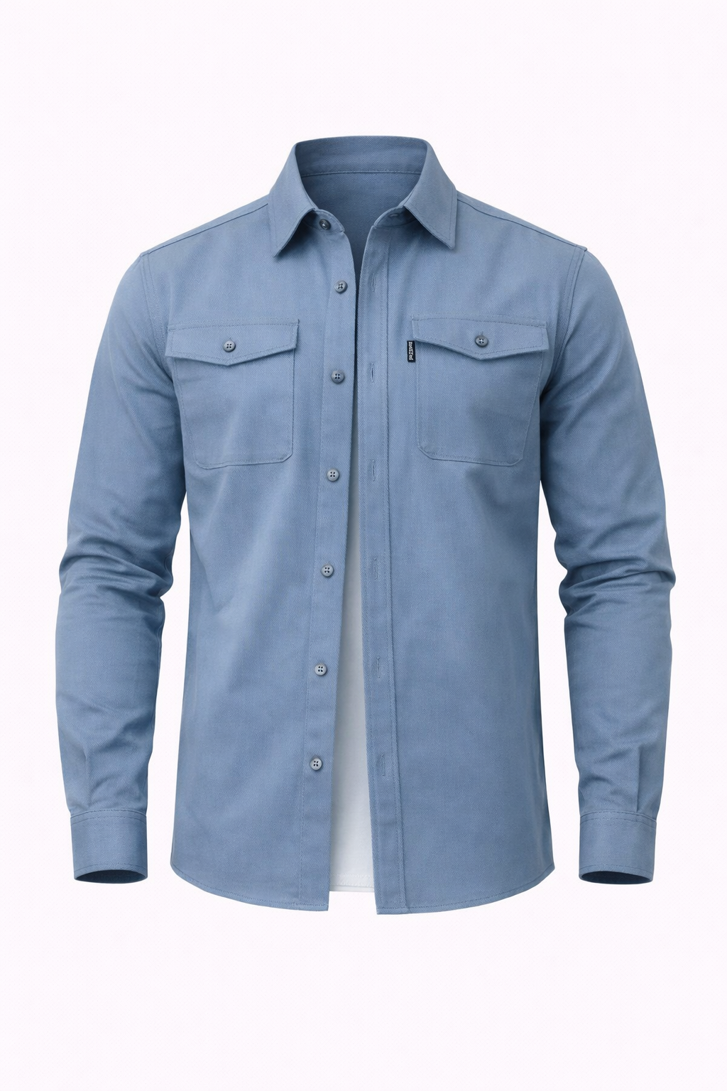 TOKYO UTILITY — Double-Pocket Cargo Shirt with Clean Lines