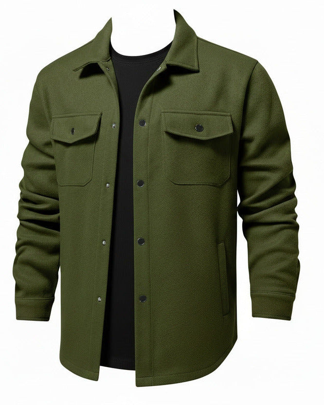 ZURICH OVERSHIRT — Wool-Blend Shirt Jacket with Dual Chest Pockets