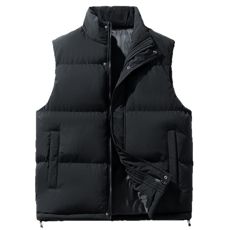 BARCELONA VEST — Stand-Collar Puffer Vest with Down Cotton Fill