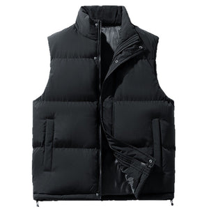 BARCELONA VEST — Stand-Collar Puffer Vest with Down Cotton Fill