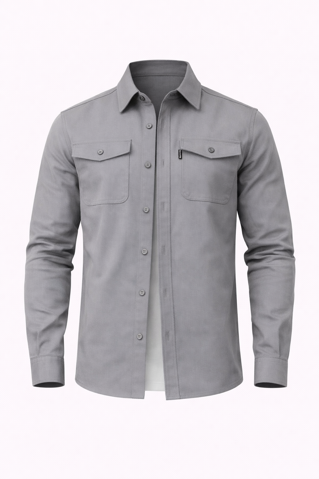 TOKYO UTILITY — Double-Pocket Cargo Shirt with Clean Lines