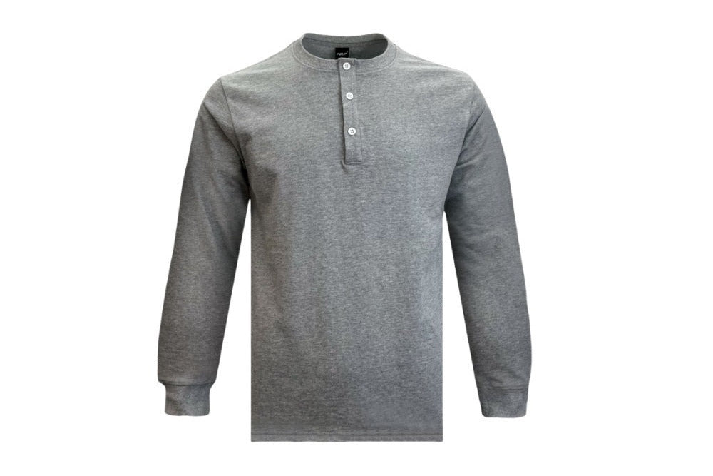 Heavyweight Combed Cotton Henley Top