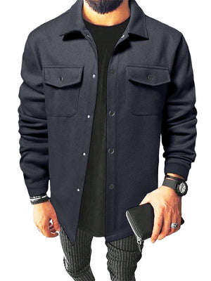 ZURICH OVERSHIRT — Wool-Blend Shirt Jacket with Dual Chest Pockets
