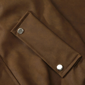 Faux Leather Utility Jacket