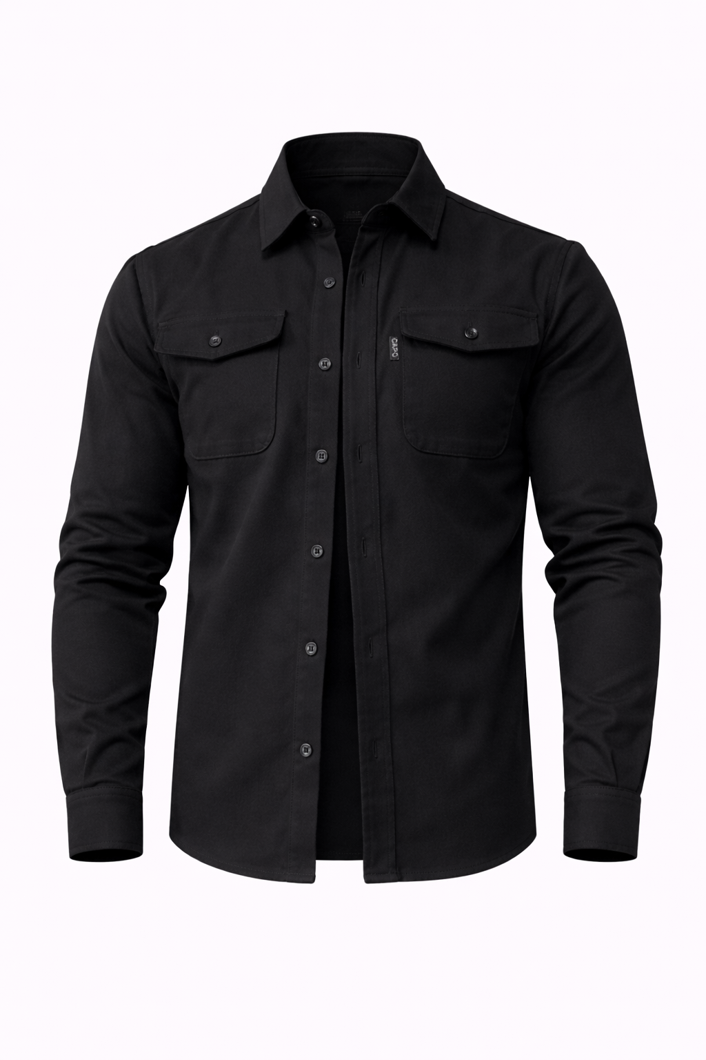 TOKYO UTILITY — Double-Pocket Cargo Shirt with Clean Lines