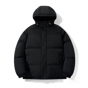 REYKJAVIK PUFFER — Oversized Hooded Down Jacket with Ribbed Cuffs