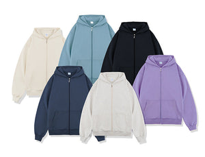 PORTLAND ZIP HOODIE — Heavyweight Terry Full-Zip Hoodie with Oversized Fit