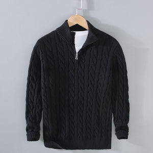 Samuel Cable Knit Half-Zip Sweater