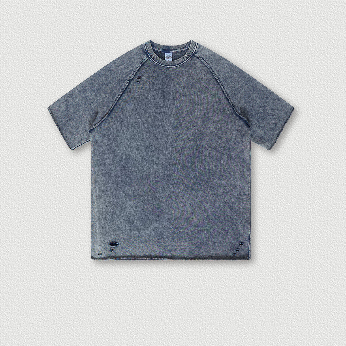 MEMPHIS WASHED TEE — Oversized Washed Terry Short Sleeve with Raw Edge