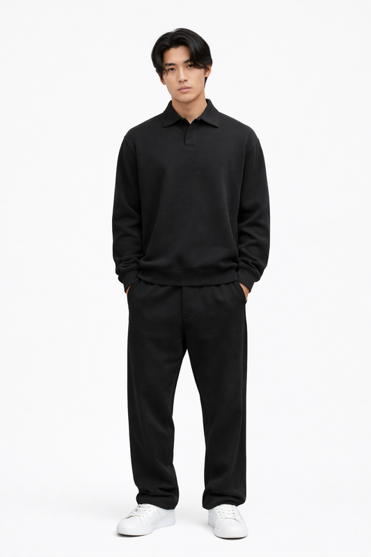 Seattle Polo  — Relaxed Collar Pullover Sweatshirt