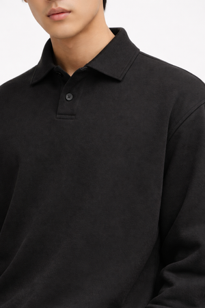 Seattle Polo  — Relaxed Collar Pullover Sweatshirt