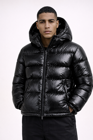 DALLAS VEST — Oversized Hooded Puffer Vest with Quilted Construction