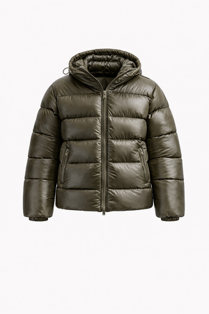 DALLAS VEST — Oversized Hooded Puffer Vest with Quilted Construction