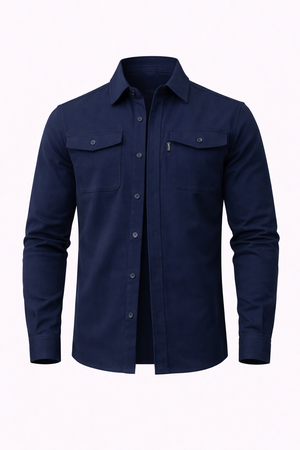 TOKYO UTILITY — Double-Pocket Cargo Shirt with Clean Lines