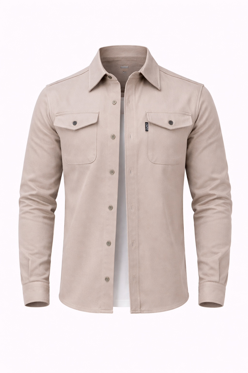 TOKYO UTILITY — Double-Pocket Cargo Shirt with Clean Lines