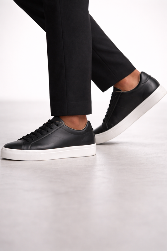 BASEL SNEAKER — Low-Top Canvas Vulcanized Sneaker with Microfiber Upper