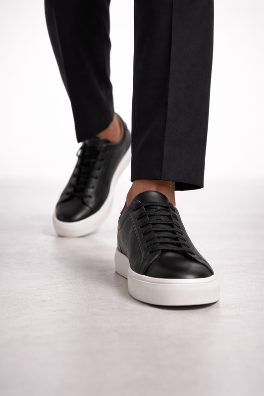 BASEL SNEAKER — Low-Top Canvas Vulcanized Sneaker with Microfiber Upper