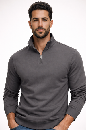 PORTLAND HALF-ZIP — Athletic Quarter-Zip Pullover with Stand Collar