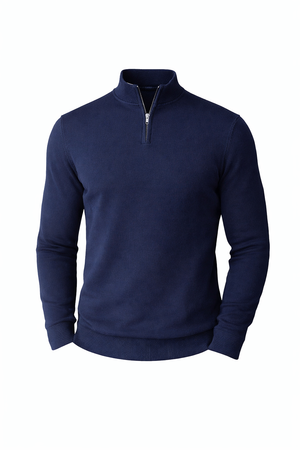 OXFORD HALF-ZIP — Lightweight Knit Pullover with Quarter-Zip