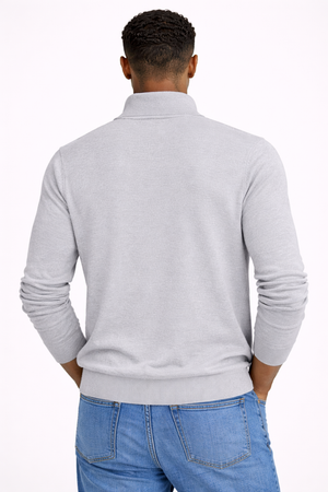 VIENNA POLO — Long Sleeve Knit Polo with Button Placket