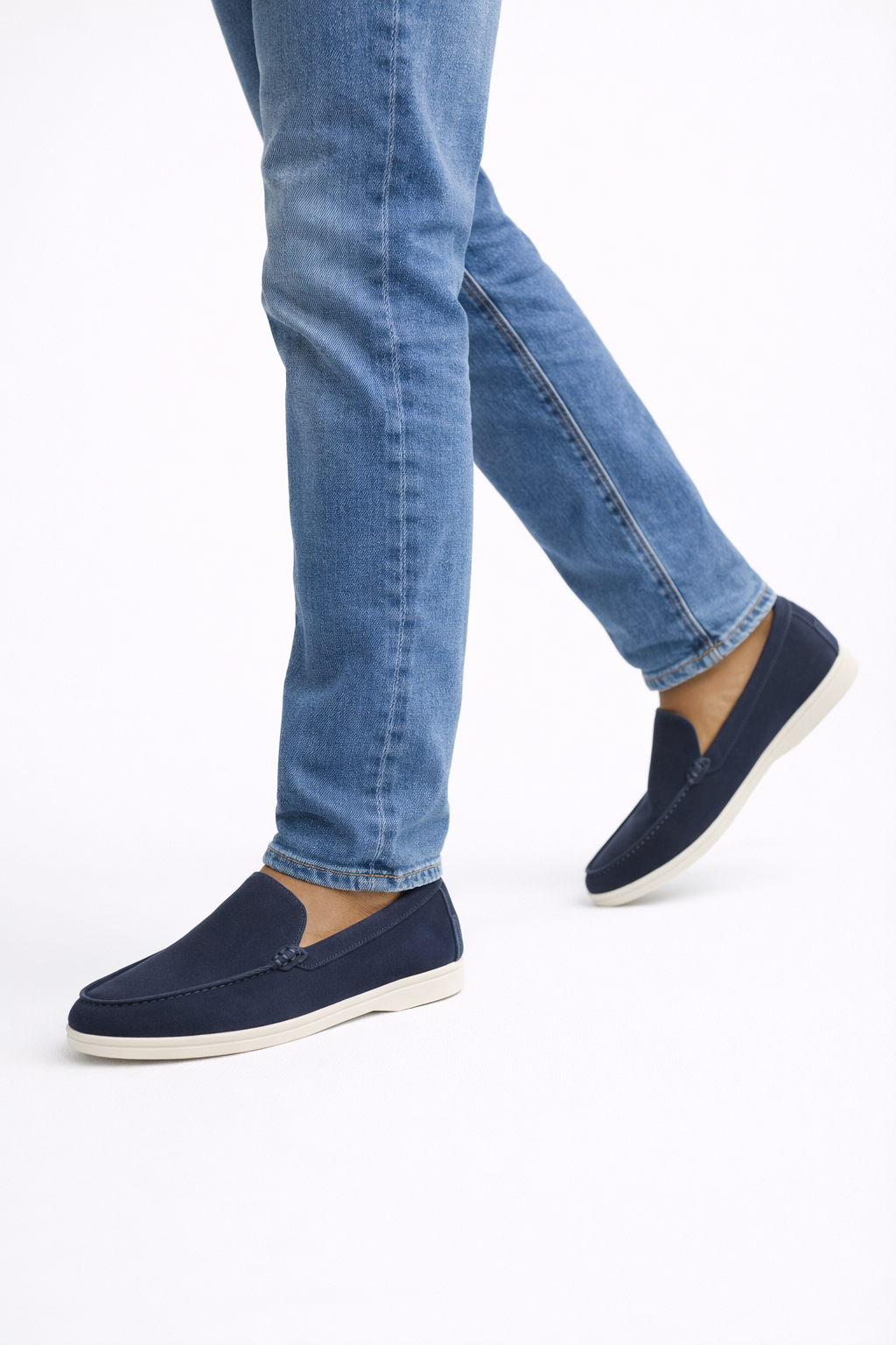 FLORENCE LOAFER — Casual Slip-On Driver with Contrast Stitching