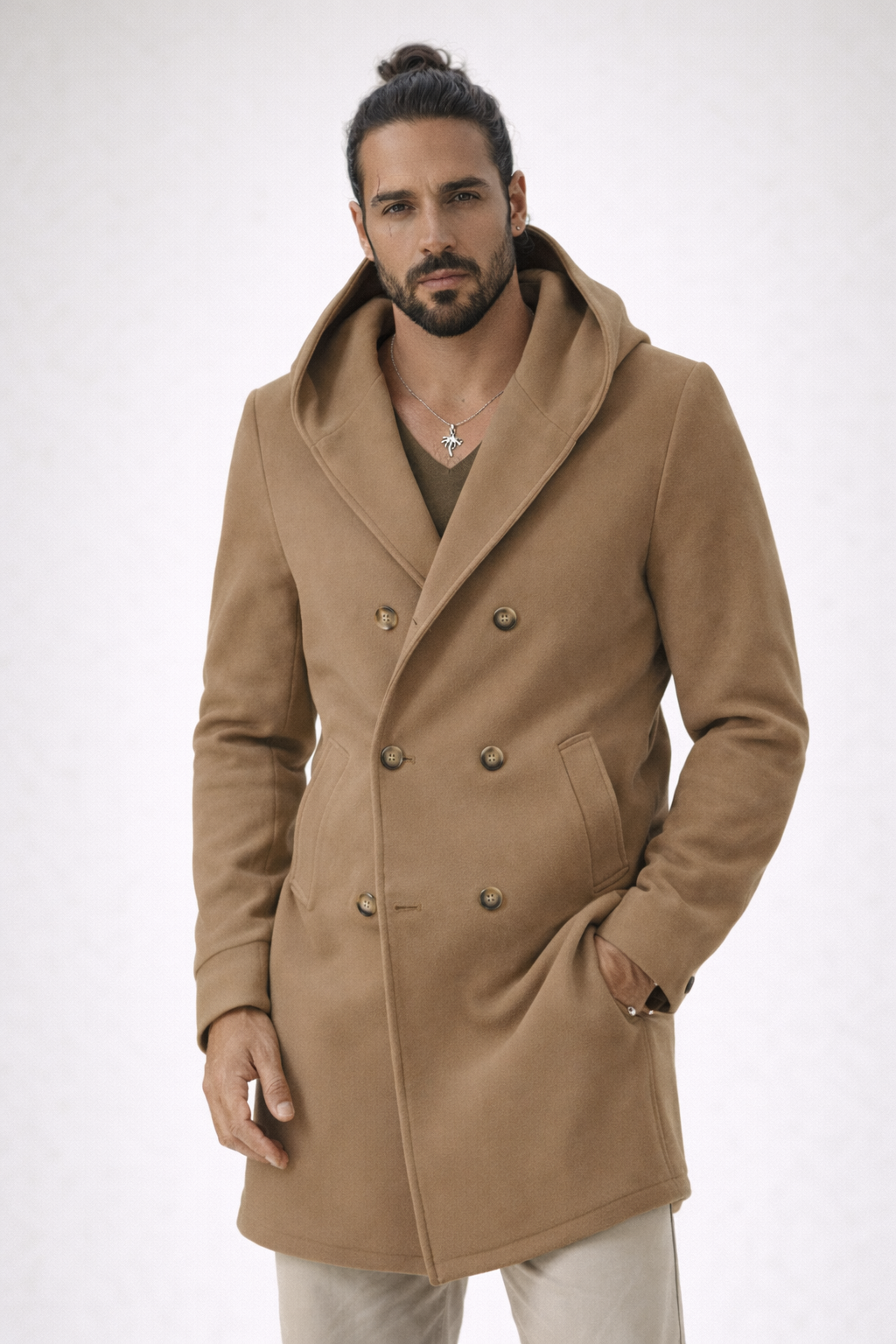 MILAN PEACOAT — Double-Breasted Wool-Blend Coat