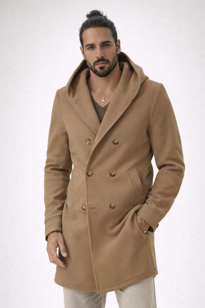 MILAN PEACOAT — Double-Breasted Wool-Blend Coat