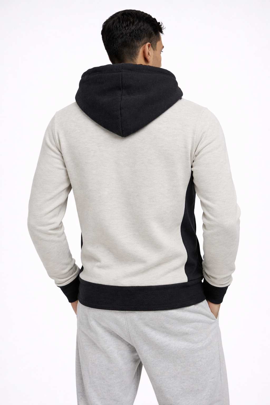 THE PRAGUE CONTRAST HOODIE — Color-Block Zip Hoodie