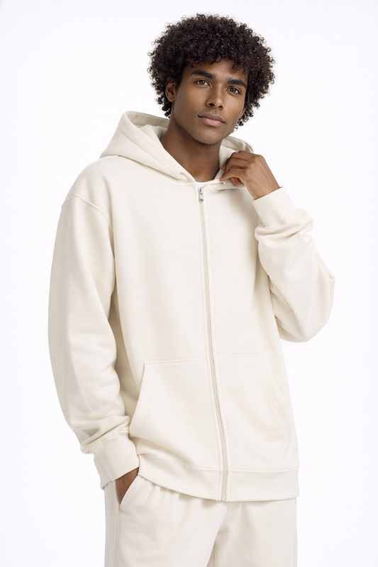PORTLAND ZIP HOODIE — Heavyweight Terry Full-Zip Hoodie with Oversized Fit
