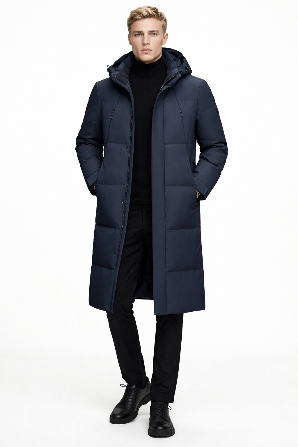 HELSINKI LONGLINE — Premium Duck Down Parka with Detachable Hood